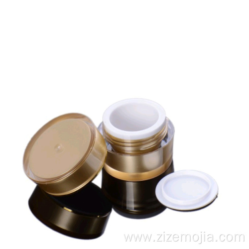 Round Cosmetic Gold Acrylic Jar 5ml For Cream